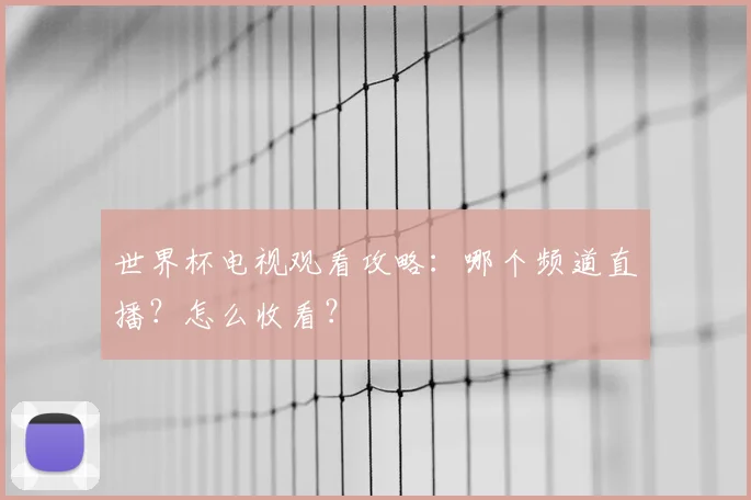 世界杯电视观看攻略：哪个频道直播？怎么收看？